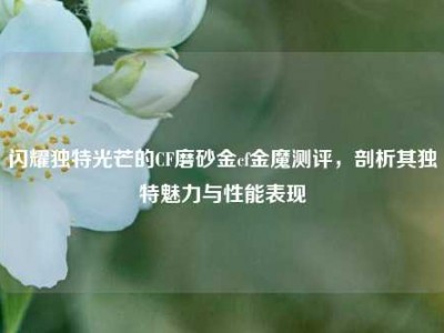 闪耀独特光芒的CF磨砂金cf金魔测评，剖析其独特魅力与性能表现