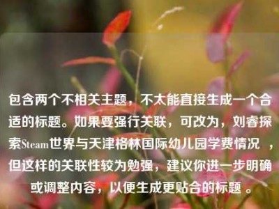 包含两个不相关主题，不太能直接生成一个合适的标题。如果要强行关联，可改为，刘睿探索Steam世界与天津格林国际幼儿园学费情况  ，但这样的关联性较为勉强，建议你进一步明确或调整内容，以便生成更贴合的标题 。