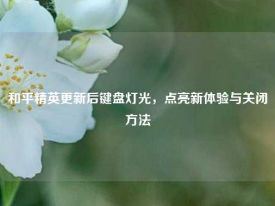和平精英更新后键盘灯光，点亮新体验与关闭方法