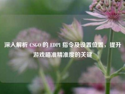 深入解析 CSGO 的 EDPI 指令及设置位置，提升游戏瞄准精准度的关键