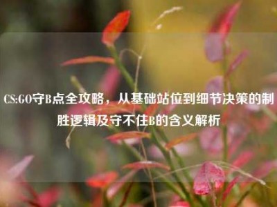 CS:GO守B点全攻略，从基础站位到细节决策的制胜逻辑及守不住B的含义解析