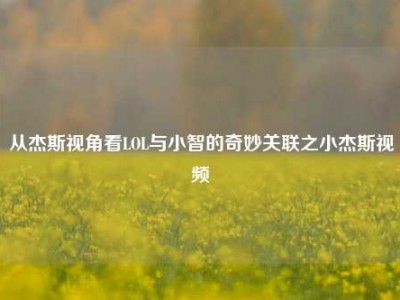 从杰斯视角看LOL与小智的奇妙关联之小杰斯视频