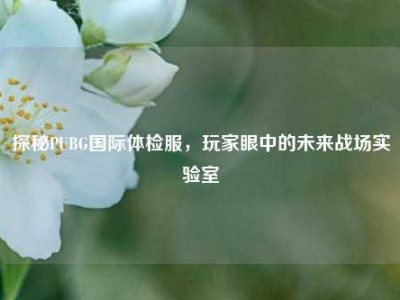 探秘PUBG国际体检服，玩家眼中的未来战场实验室