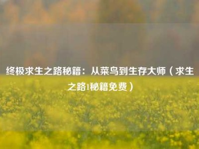 终极求生之路秘籍：从菜鸟到生存大师（求生之路1秘籍免费）