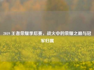 2019 王者荣耀季后赛，战火中的荣耀之巅与冠军归属