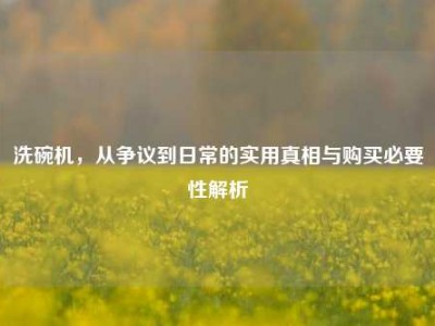 洗碗机，从争议到日常的实用真相与购买必要性解析