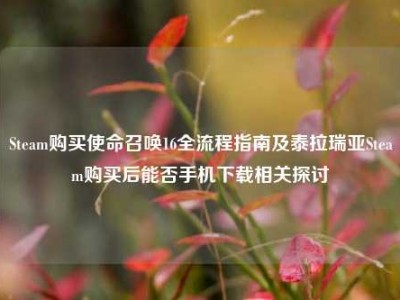 Steam购买使命召唤16全流程指南及泰拉瑞亚Steam购买后能否手机下载相关探讨