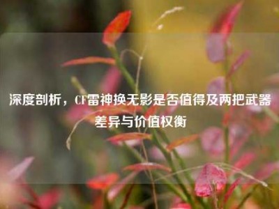 深度剖析，CF雷神换无影是否值得及两把武器差异与价值权衡