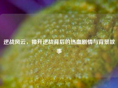 逆战风云，揭开逆战背后的热血剧情与背景故事