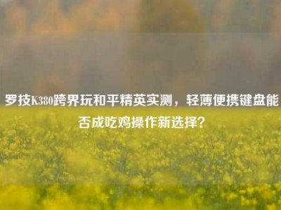罗技K380跨界玩和平精英实测，轻薄便携键盘能否成吃鸡操作新选择？