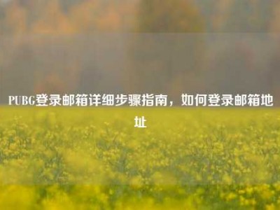 PUBG登录邮箱详细步骤指南，如何登录邮箱地址