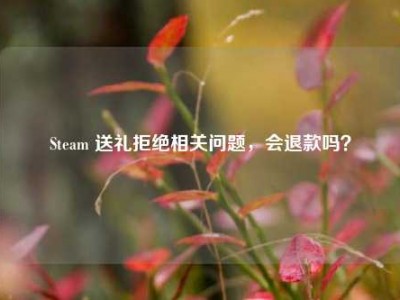 Steam 送礼拒绝相关问题，会退款吗？