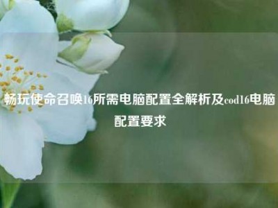 畅玩使命召唤16所需电脑配置全解析及cod16电脑配置要求