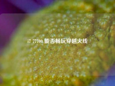 i7 77700 能否畅玩穿越火线