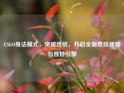 CSGO身法模式，突破传统，开启全新竞技体验与独特引擎
