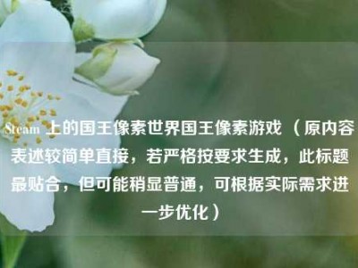 Steam 上的国王像素世界国王像素游戏 （原内容表述较简单直接，若严格按要求生成，此标题最贴合，但可能稍显普通，可根据实际需求进一步优化）