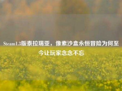 Steam1.3版泰拉瑞亚，像素沙盒永恒冒险为何至今让玩家念念不忘
