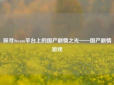 探寻Steam平台上的国产剧情之光——国产剧情游戏
