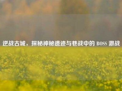 逆战古城，探秘神秘遗迹与巷战中的 BOSS 激战
