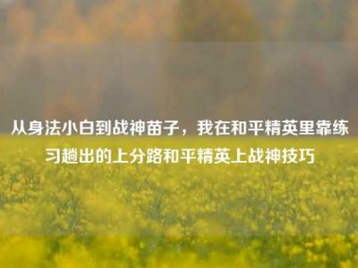 从身法小白到战神苗子，我在和平精英里靠练习趟出的上分路和平精英上战神技巧