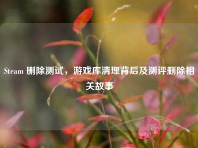 Steam 删除测试，游戏库清理背后及测评删除相关故事