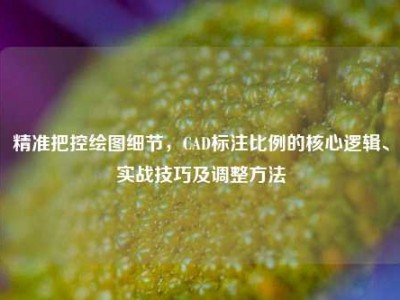 精准把控绘图细节，CAD标注比例的核心逻辑、实战技巧及调整方法