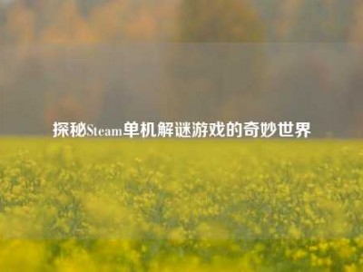 探秘Steam单机解谜游戏的奇妙世界