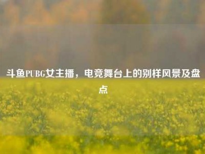 斗鱼PUBG女主播，电竞舞台上的别样风景及盘点