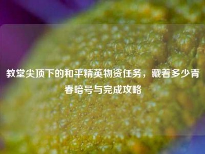 教堂尖顶下的和平精英物资任务，藏着多少青春暗号与完成攻略