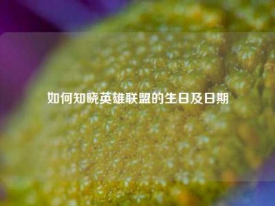 如何知晓英雄联盟的生日及日期