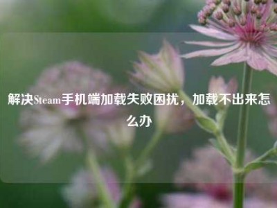 解决Steam手机端加载失败困扰，加载不出来怎么办