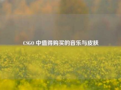CSGO 中值得购买的音乐与皮肤