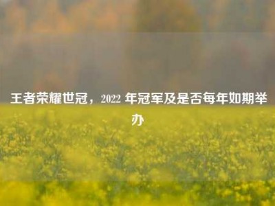 王者荣耀世冠，2022 年冠军及是否每年如期举办