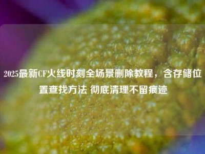 2025最新CF火线时刻全场景删除教程，含存储位置查找方法 彻底清理不留痕迹