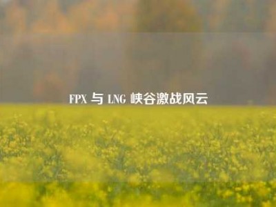 FPX 与 LNG 峡谷激战风云