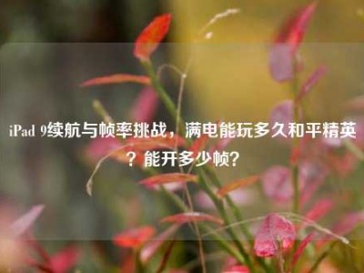 iPad 9续航与帧率挑战，满电能玩多久和平精英？能开多少帧？