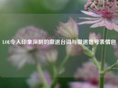 LOL令人印象深刻的撤退台词与撤退信号表情包