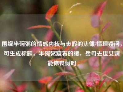 围绕半碗粥的情感内核与丧假的法律/情理疑问，可生成标题，半碗粥藏着的暖，岳母去世女婿能休丧假吗