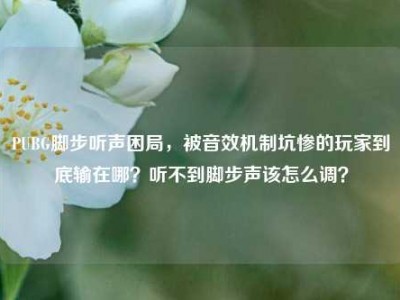 PUBG脚步听声困局，被音效机制坑惨的玩家到底输在哪？听不到脚步声该怎么调？