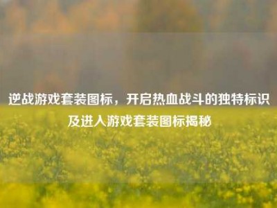 逆战游戏套装图标，开启热血战斗的独特标识及进入游戏套装图标揭秘