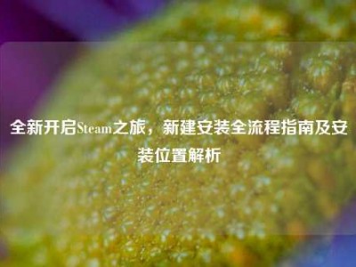 全新开启Steam之旅，新建安装全流程指南及安装位置解析