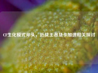 CF生化模式斧头，近战王者及卡加速相关探讨