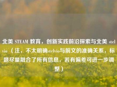 北美 STEAM 教育，创新实践前沿探索与北美 stelvio （注，不太明确stelvio与前文的准确关系，标题尽量融合了所有信息，若有偏差可进一步调整）