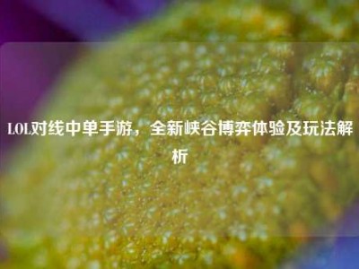 LOL对线中单手游，全新峡谷博弈体验及玩法解析