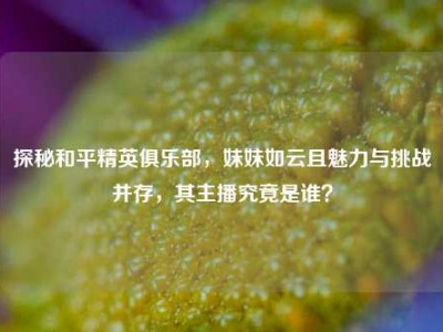 探秘和平精英俱乐部，妹妹如云且魅力与挑战并存，其主播究竟是谁？