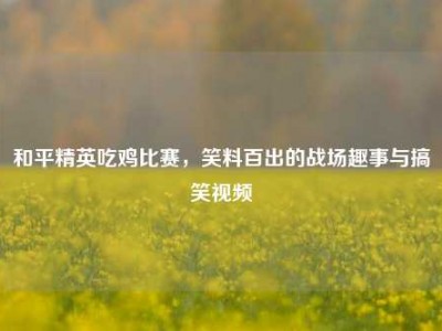和平精英吃鸡比赛，笑料百出的战场趣事与搞笑视频