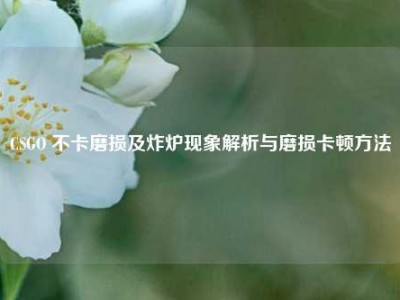 CSGO 不卡磨损及炸炉现象解析与磨损卡顿方法