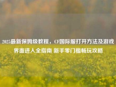 2025最新保姆级教程，CF国际服打开方法及游戏界面进入全指南 新手零门槛畅玩攻略
