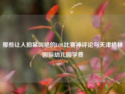 那些让人拍案叫绝的LOL比赛神评论与天津格林国际幼儿园学费