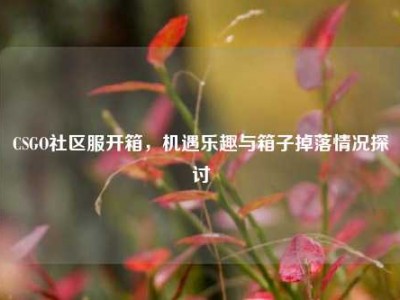 CSGO社区服开箱，机遇乐趣与箱子掉落情况探讨